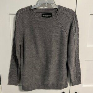Grey Obey Cable Knit Sweater